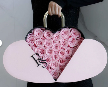 Pink Lock Heart Box
