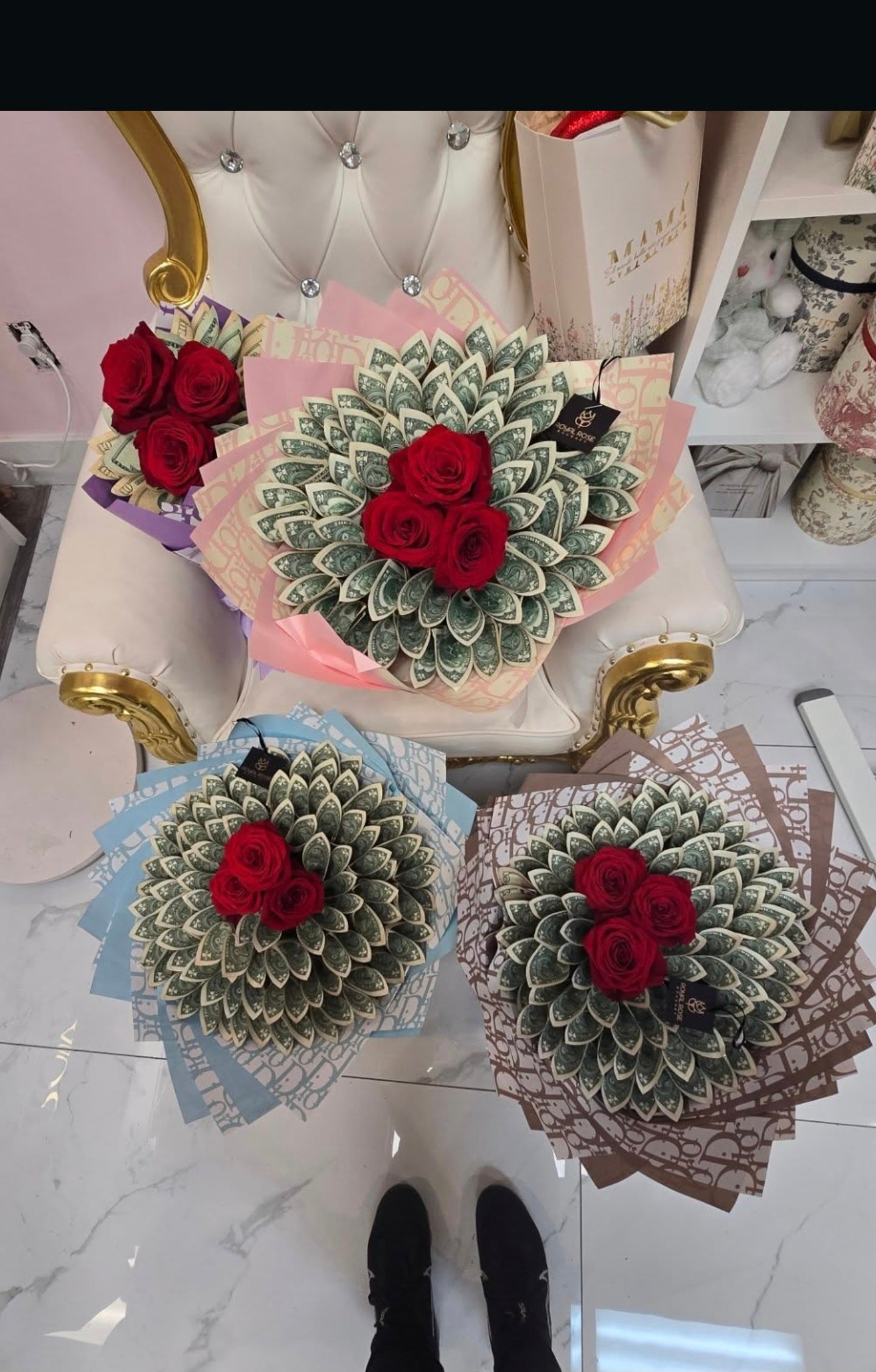 $100 Money bouquet